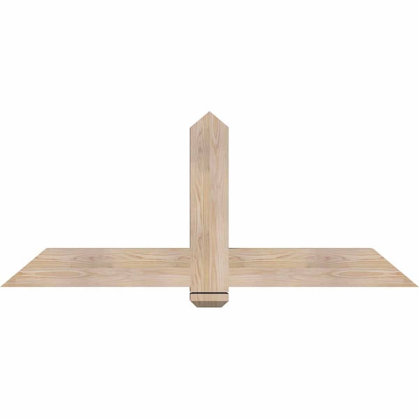Ekena Millwork Eugene Smooth Timber Gable Bracket, Douglas Fir, 60"W x 25"H x 3 1/2"D x 5 1/2"F, 10/12 Pitch GBW060X25X0406EUG00SDF - main